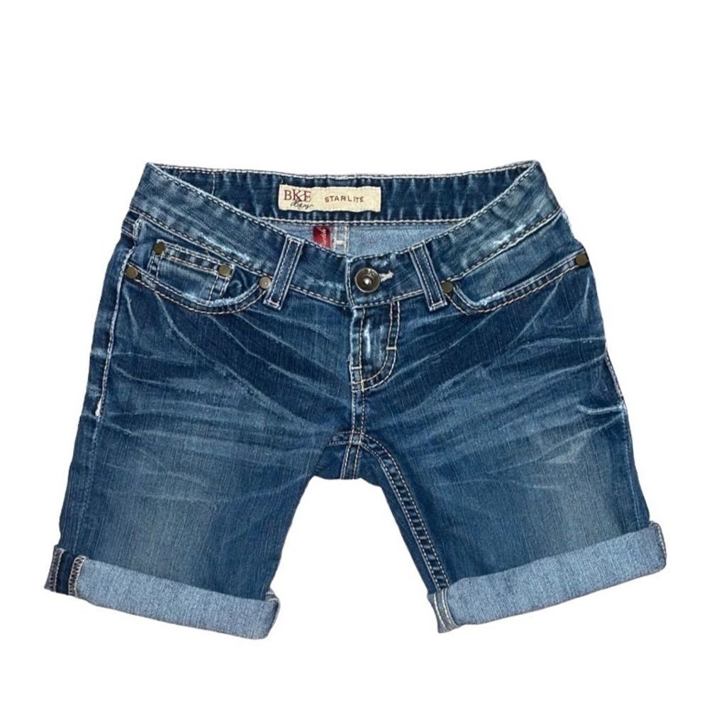 BKE denim Starlight stretch cut off shorts size 24